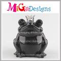 OEM Low Price Ceramic Frog with Crown Piggy Bank